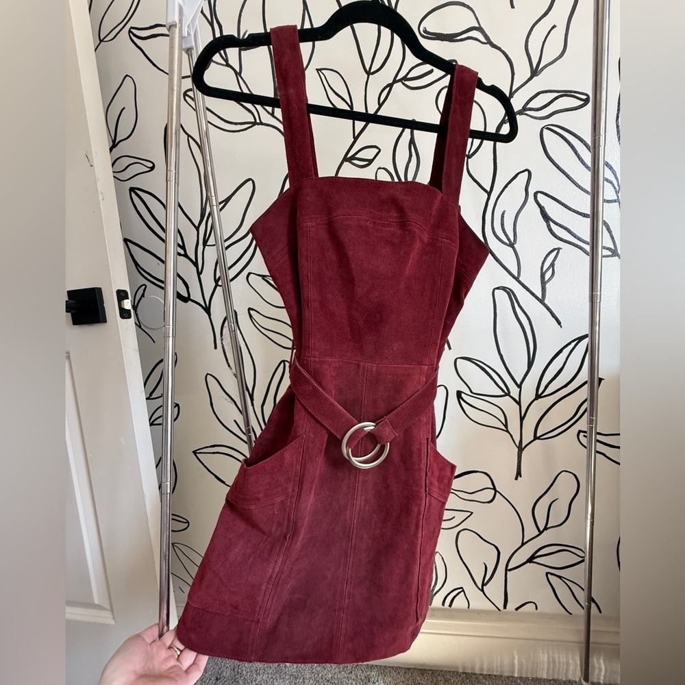Free People Ring Around You Mini Dress in Red
